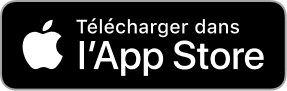 Bouton Apple Store pour télécharger l'application Assur'O Poil