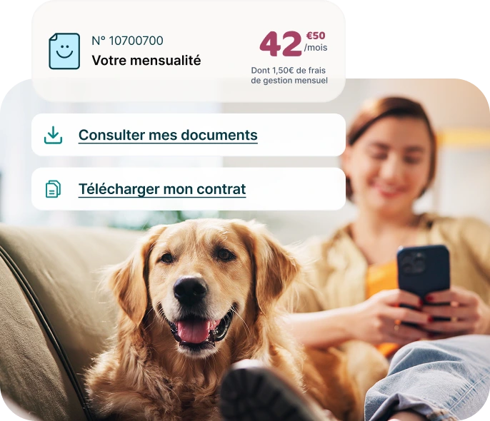 Illustration application Assur O'Poil avec un chien