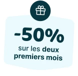 -50% sur les deux premiers mois