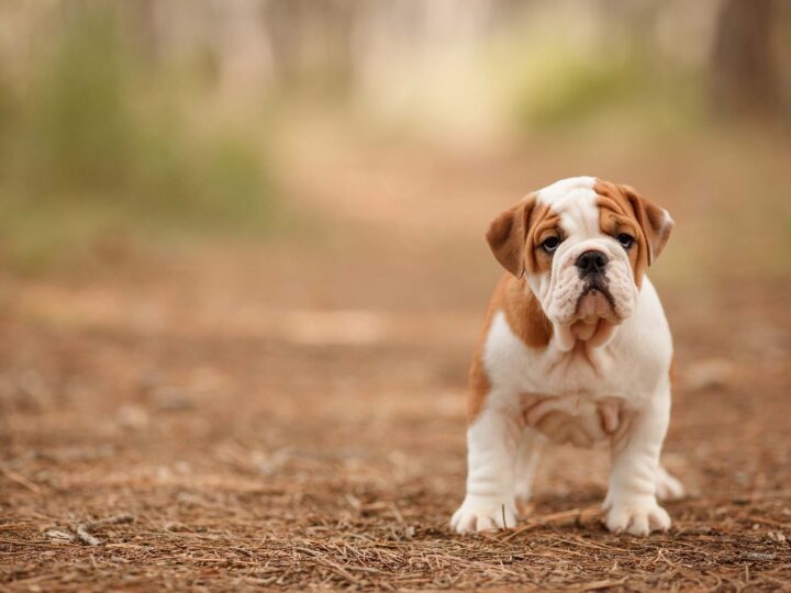 un chiot bouledogue anglais