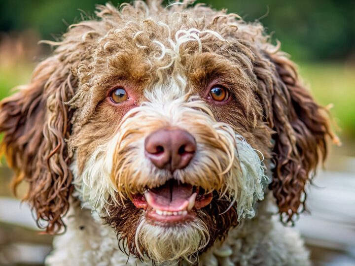 un chien d'eau romagnol