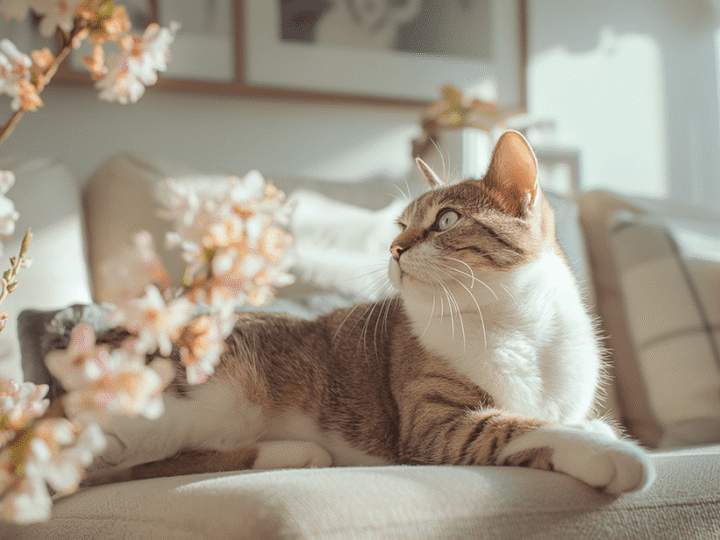 le pelage du chat au printemps